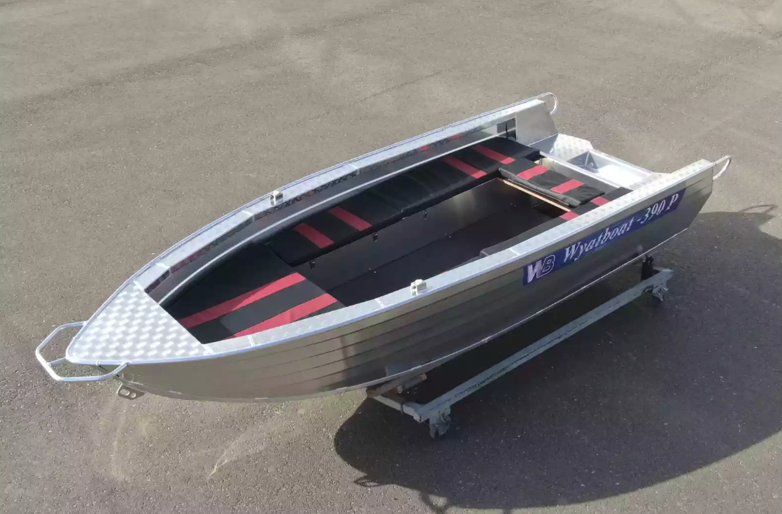 Алюминиевая лодка Wyatboat-390РМ увеличенный борт в Октябрьском