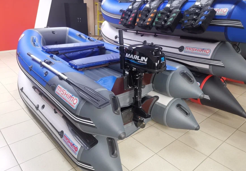 КОМПЛЕКТ ЛОДКА MISHIMO LITE 315 + МОТОР 5л.с в Октябрьском