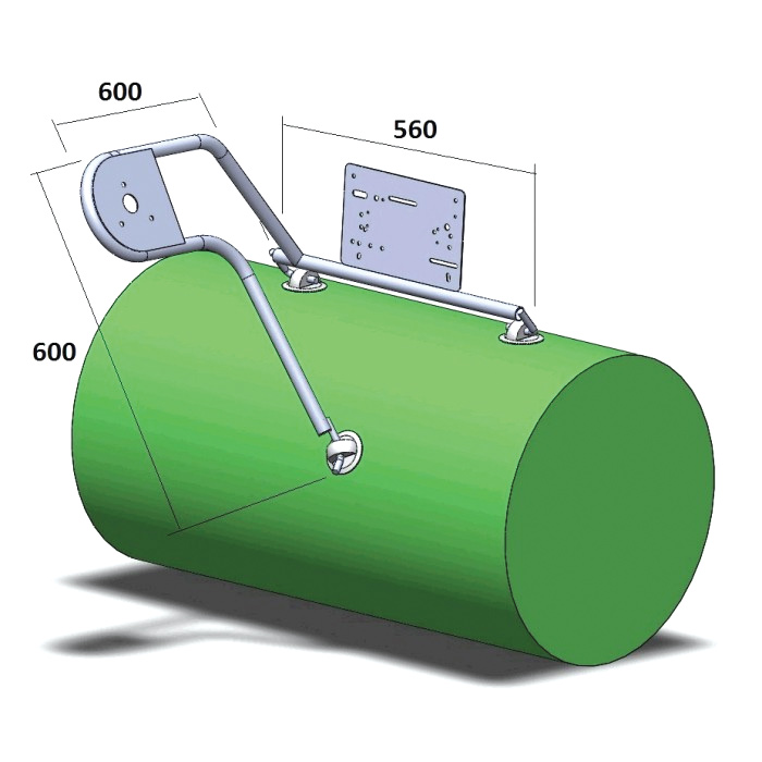 Стойка рулевая с креплением на баллон надувной лодки 25мм в Октябрьском