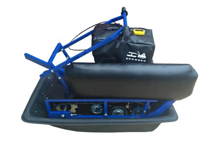 Мини-мотобуксировщик Альбатрос-М с фарой в Октябрьском