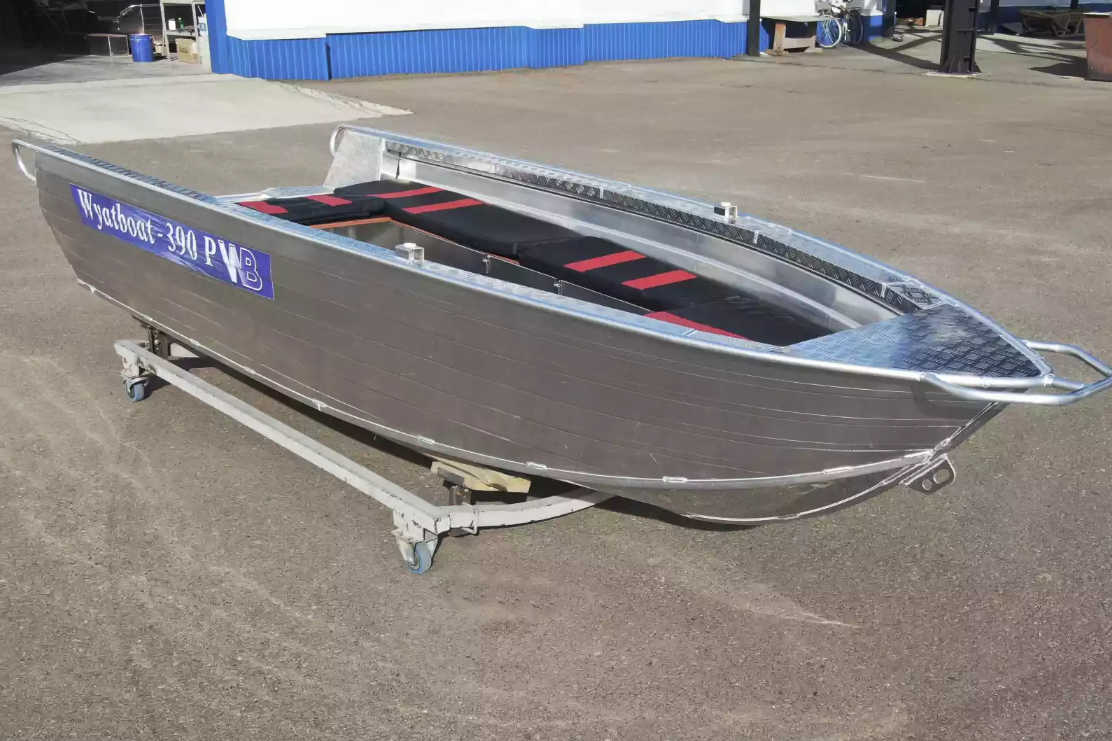 Алюминиевая лодка Wyatboat-390РМ увеличенный борт в Октябрьском