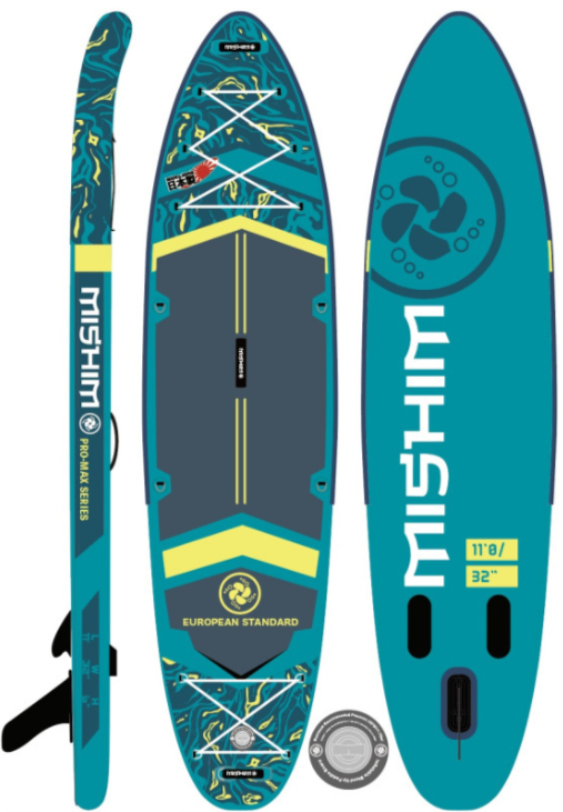 SUP (САП) Доска MISHIMO PRO-MAX Light Teal 11’ (335см) в Октябрьском