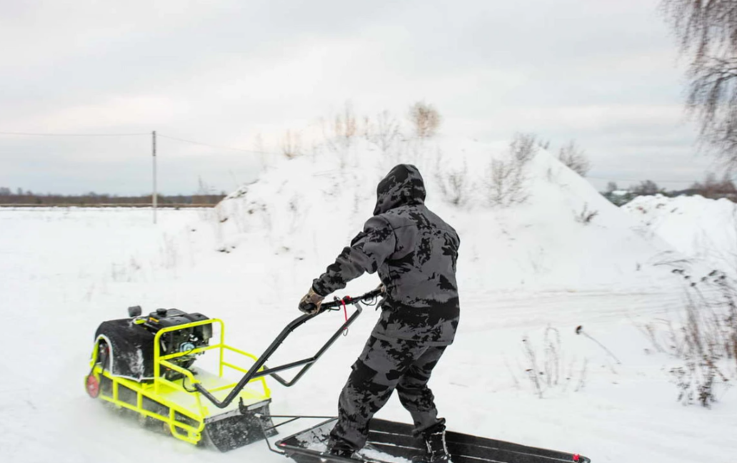 Мотобуксировщик Бурлак ХОЗЯИН-1 (капот металл) в Октябрьском