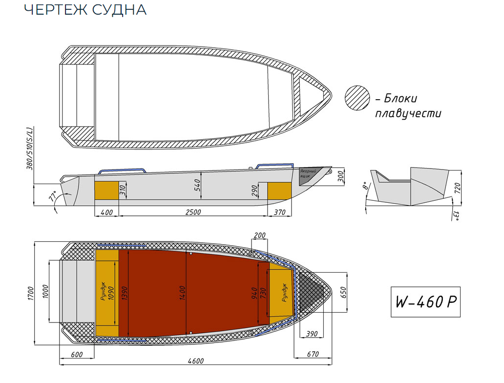 Алюминиевая лодка Wyatboat-460 P в Октябрьском