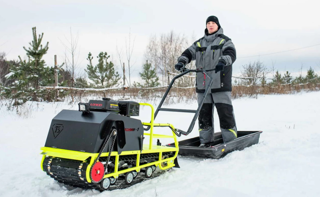 Мотобуксировщик Бурлак ХОЗЯИН-1 (капот металл) в Октябрьском