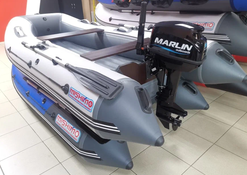КОМПЛЕКТ ЛОДКА MISHIMO LITE 350 + МОТОР 9,8 Л.С. в Октябрьском