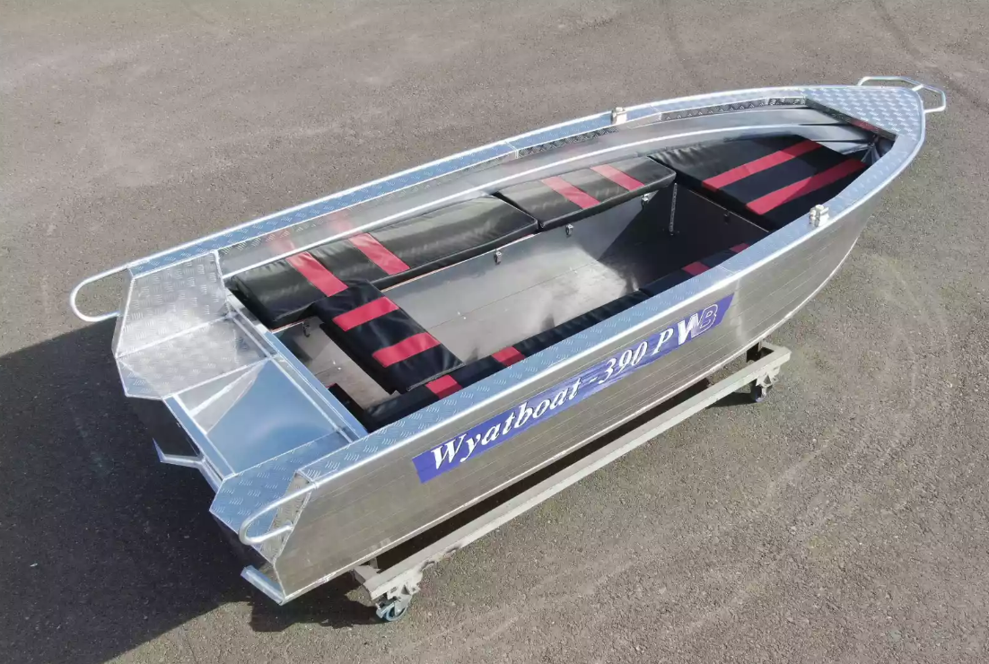 Алюминиевая лодка Wyatboat-390РМ увеличенный борт в Октябрьском