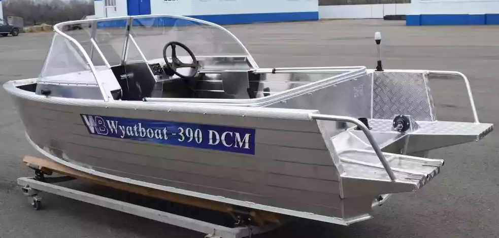 Алюминиевая лодка Wyatboat-390 DCM Увеличенный борт в Октябрьском