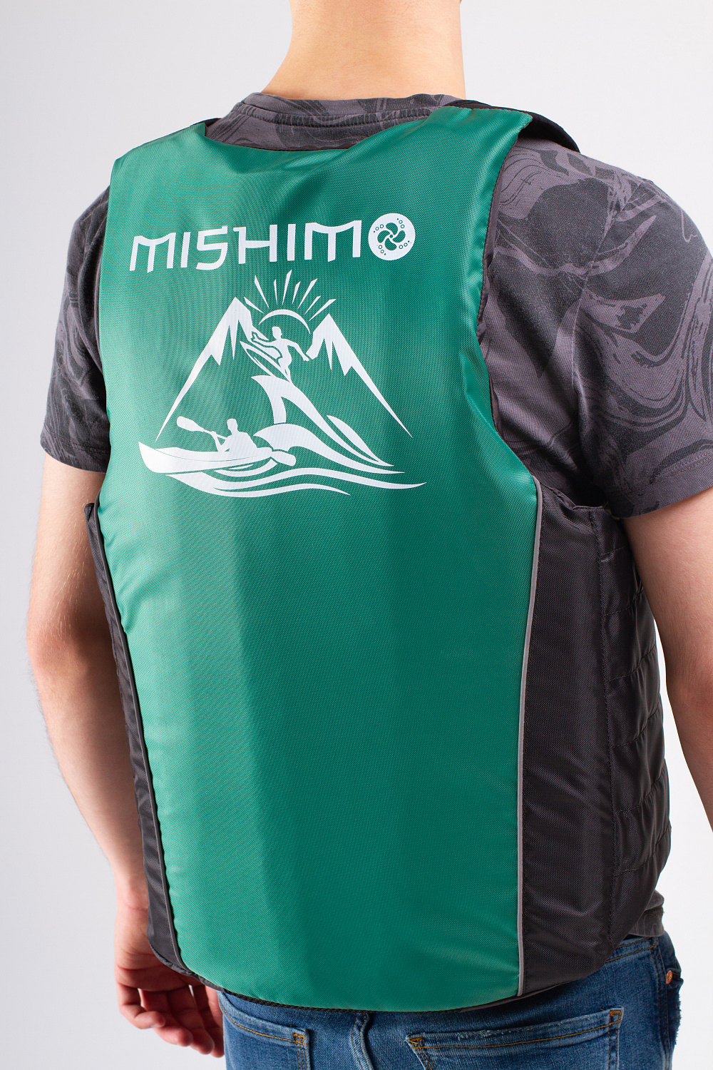 Жилет спасательный MISHIMO PRO Премиум качества Черно-зеленый в Октябрьском