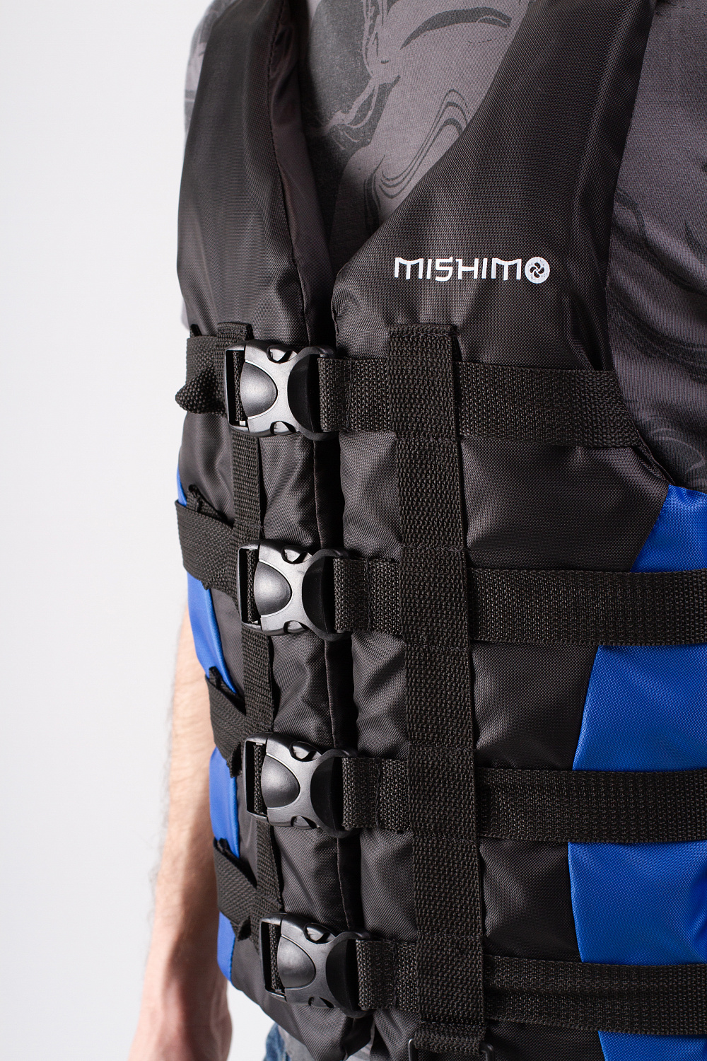 Жилет спасательный MISHIMO PRO Премиум качества Черно-синий в Октябрьском