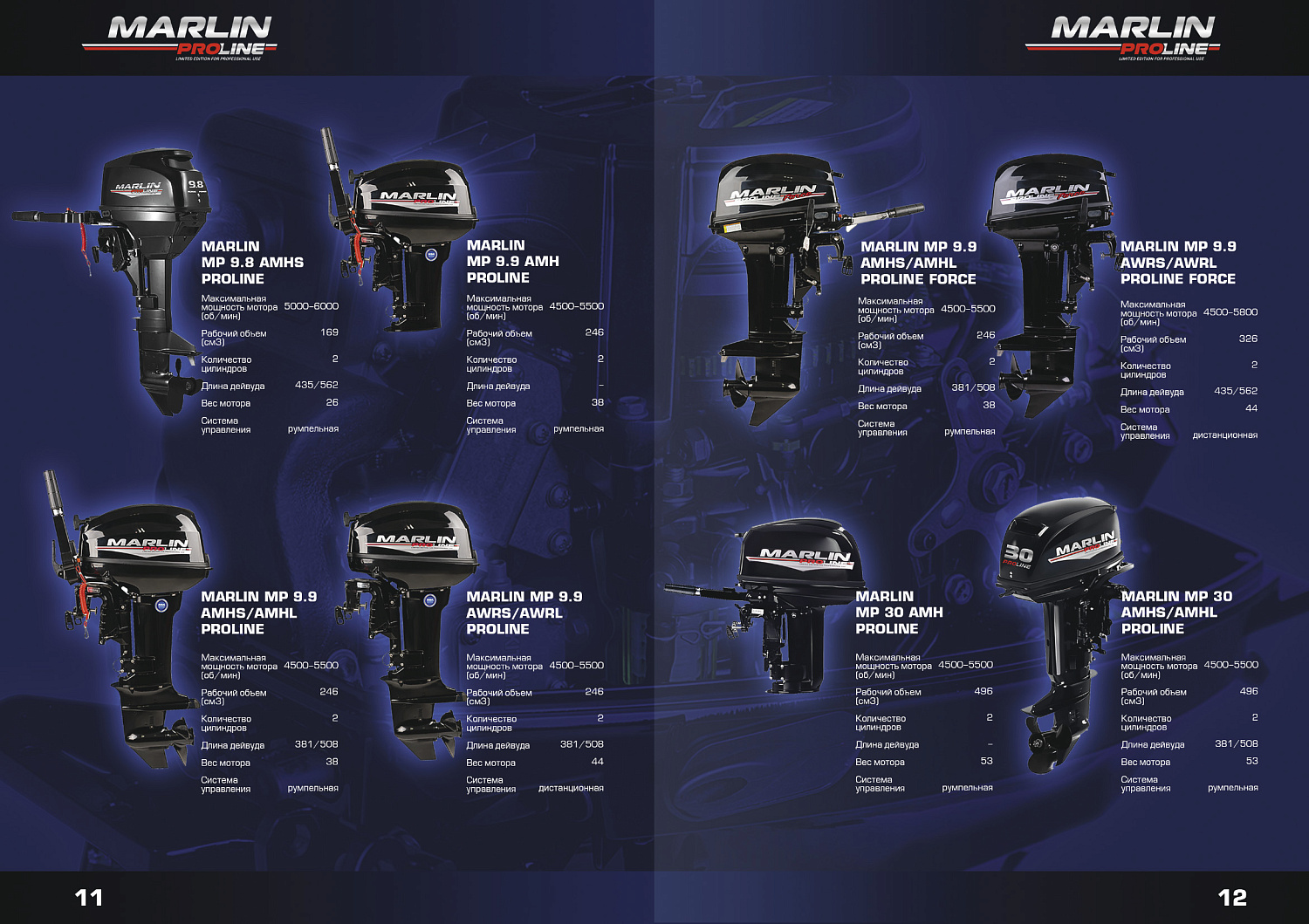 Лодочный мотор MARLIN PROLINE MP 9.9 (15) AWRS в Октябрьском