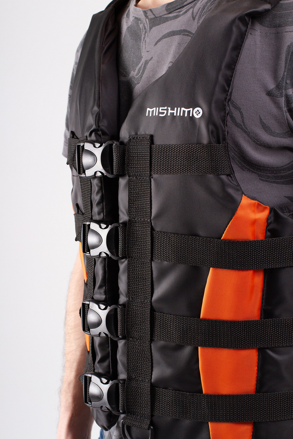 Жилет спасательный MISHIMO PRO Премиум качества Черно-оранжевый в Октябрьском